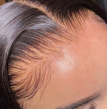 Load image into Gallery viewer, Essential Hair Company HD lace frontal unit is made from 100% virgin human hair. This luxury lace is amazing quality and is designed to be super thin and natural looking with small knots. These knots can also be bleached to achieve an even more natural look. This unit is pre-plucked, pre bleached, and comes in Straight only. Hair can be dyed and styled as normal.