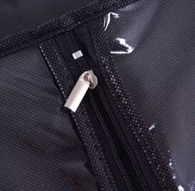 Load image into Gallery viewer, Tired of having no real storage for your wigs and hair pieces? Essential Hair Company has provided you with an innovative and efficient way to store your hair. Simply clip your hair on to the hanger inside the bag for a secure hold and zip up. This bag can be hung in your wardrobe alongside your clothing and house hold items. Amazing at keeping your hair clean and free of dirt and dust and moisture for much more durable wear.
