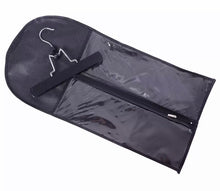 Load image into Gallery viewer, Tired of having no real storage for your wigs and hair pieces? Essential Hair Company has provided you with an innovative and efficient way to store your hair. Simply clip your hair on to the hanger inside the bag for a secure hold and zip up. This bag can be hung in your wardrobe alongside your clothing and house hold items. Amazing at keeping your hair clean and free of dirt and dust and moisture for much more durable wear.