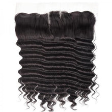 Load image into Gallery viewer, The essential hair company Luxury Lace Frontal. When applied, hair appears to grow seemingly straight from the scalp and is nearly undetectable in photos and in person. Our Frontals are crafted from 100% raw virgin hair and are easily coloured and bleached in order to fit every individual’s personal preference. This 13x6 frontal wears 13” from ear to ear, 6” from the hairline back, and can be parted in any direction giving you unlimited styling options to create your most natural finish.