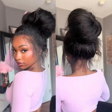 Load image into Gallery viewer, Kinky Straight 360 Pre-cut full lace frontal Glueless wig with Invisi drawstring
