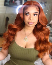 Load image into Gallery viewer, Featured in our colour couture collection. The ‘Ginger Snap’ frontal unit is designed to bring out your inner confidence and style. Designed to make you feel sexy every single day. Throw on your wig and face the world hunny. You&#39;re ready for this! 😘
